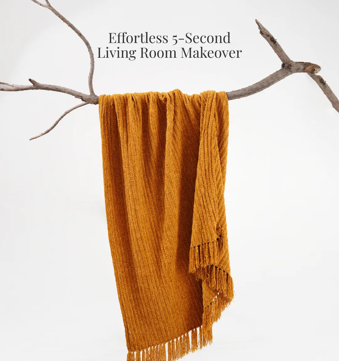 Cloudy Sofa Blanket - Mustard Meadow