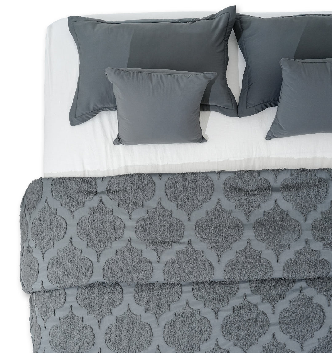 Midnight Air Threaded Comforter - Black Currant