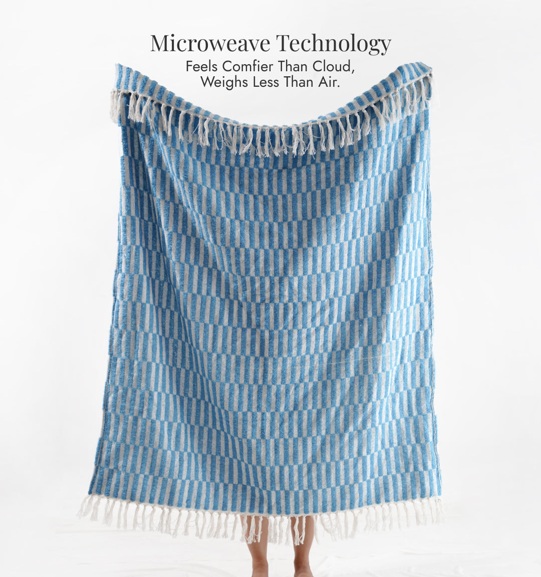 Cloudy Sofa Blanket- Skyline Checkered