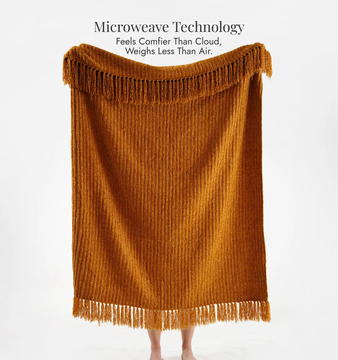 Cloudy Sofa Blanket - Mustard Meadow