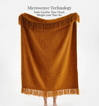 Cloudy Sofa Blanket - Mustard Meadow