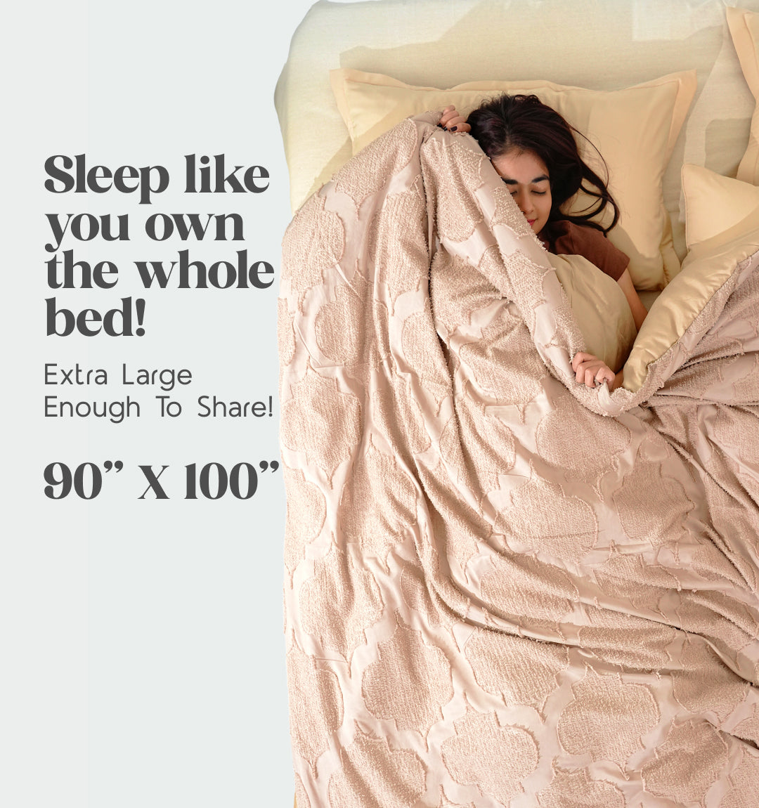 Midnight Air Threaded Comforter - Caramel