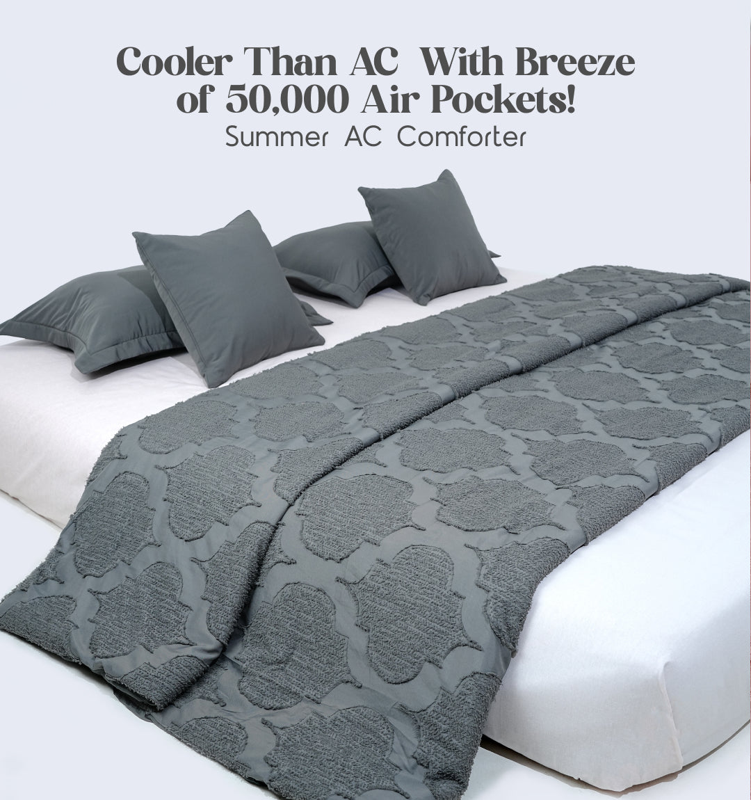 Midnight Air Threaded Comforter - Black Currant