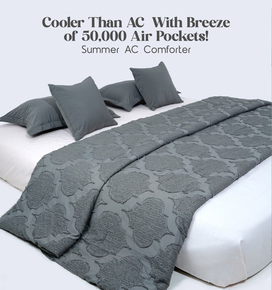 Midnight Air Threaded Comforter - Black Currant