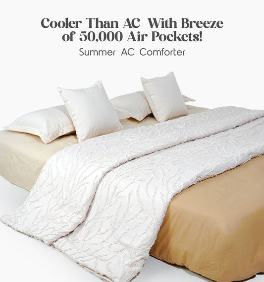 Midnight Air Threaded Comforter - Vanilla