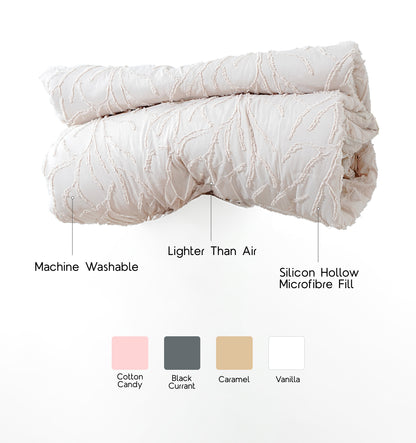 Midnight Air Threaded Comforter - Vanilla