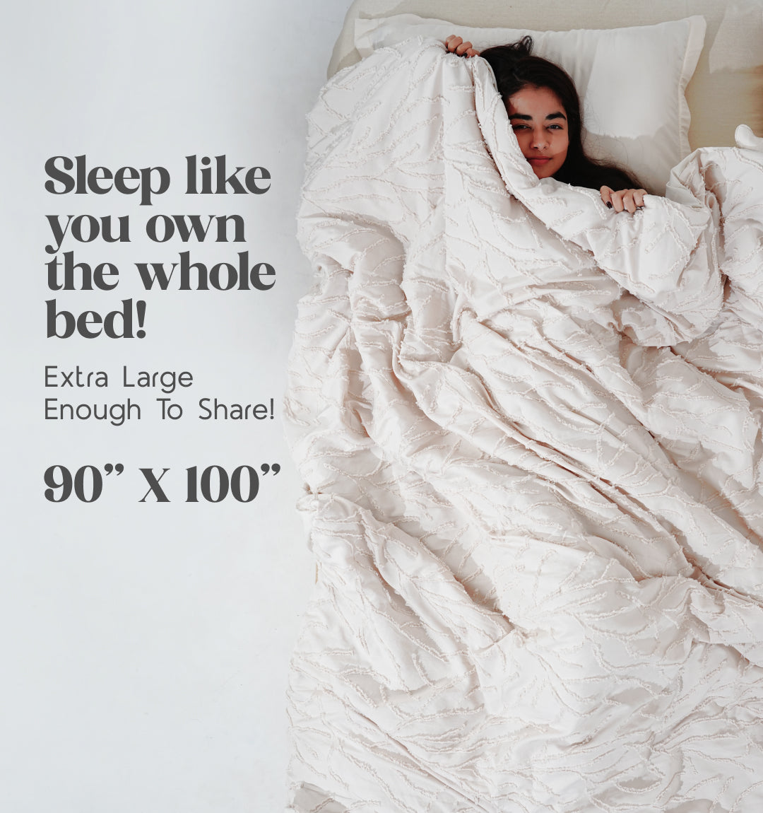 Midnight Air Threaded Comforter - Vanilla