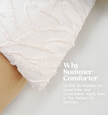 Midnight Air Threaded Comforter - Vanilla